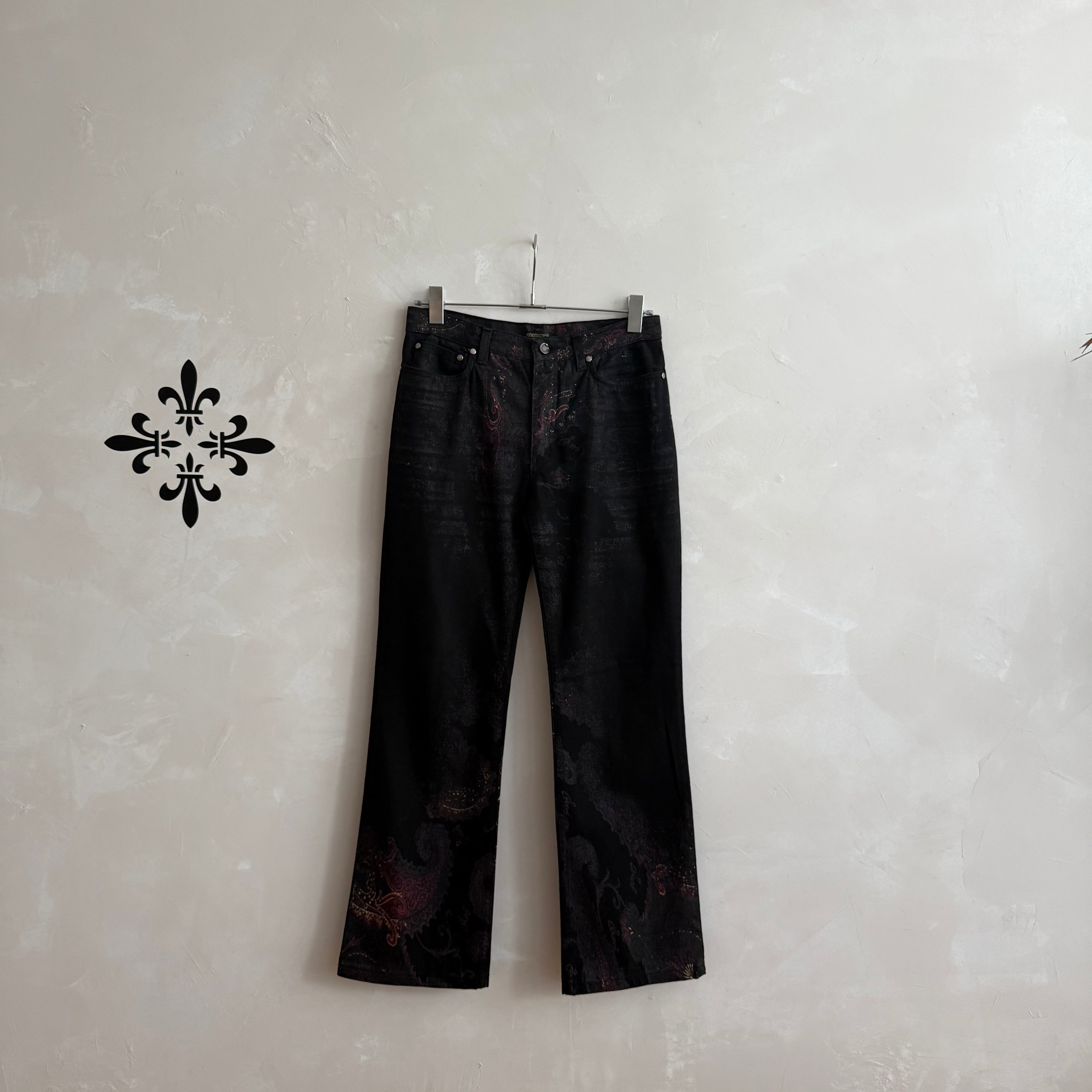Roberto Cavalli Paisley Pattern Jeans 2000s