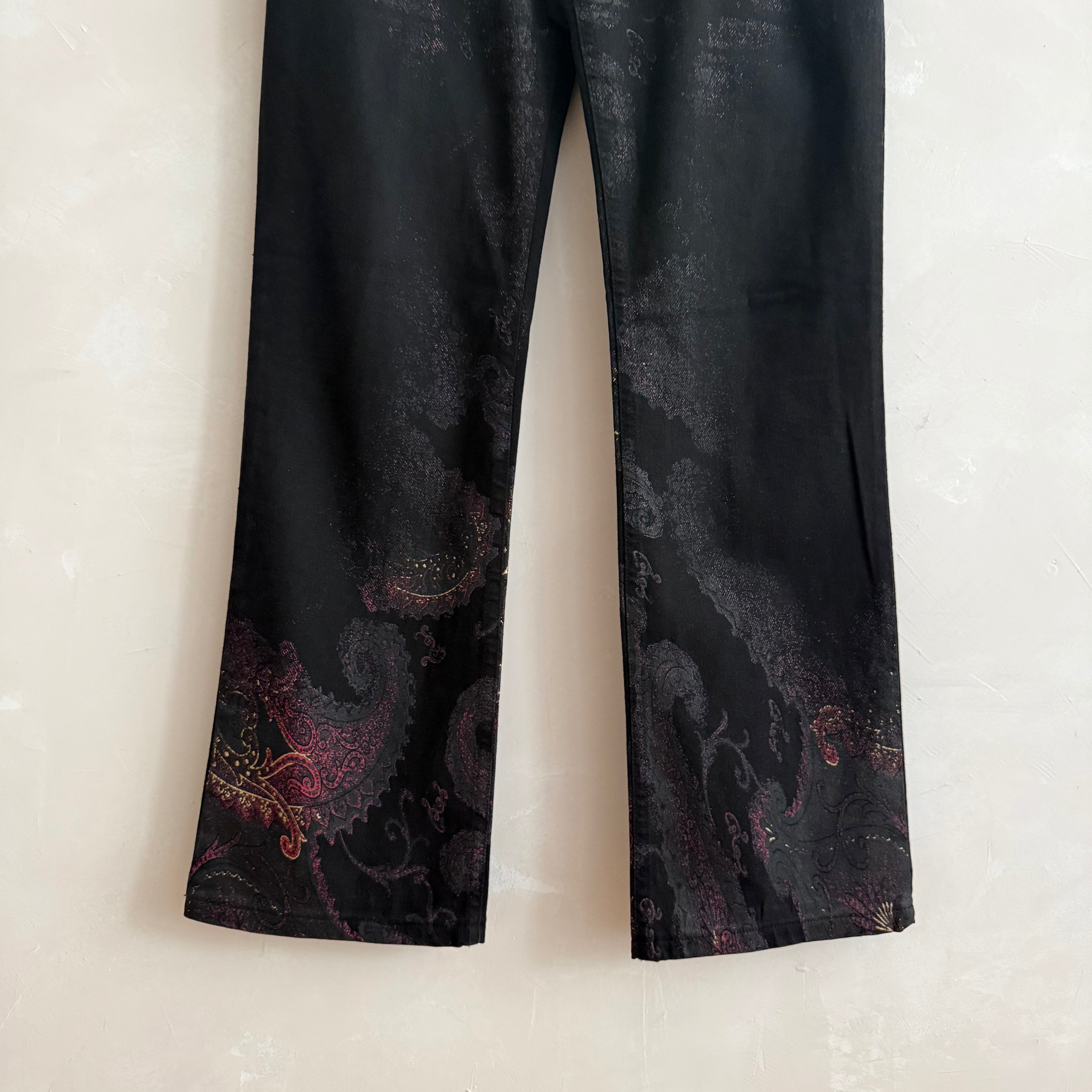 Roberto Cavalli Paisley Pattern Jeans 2000s