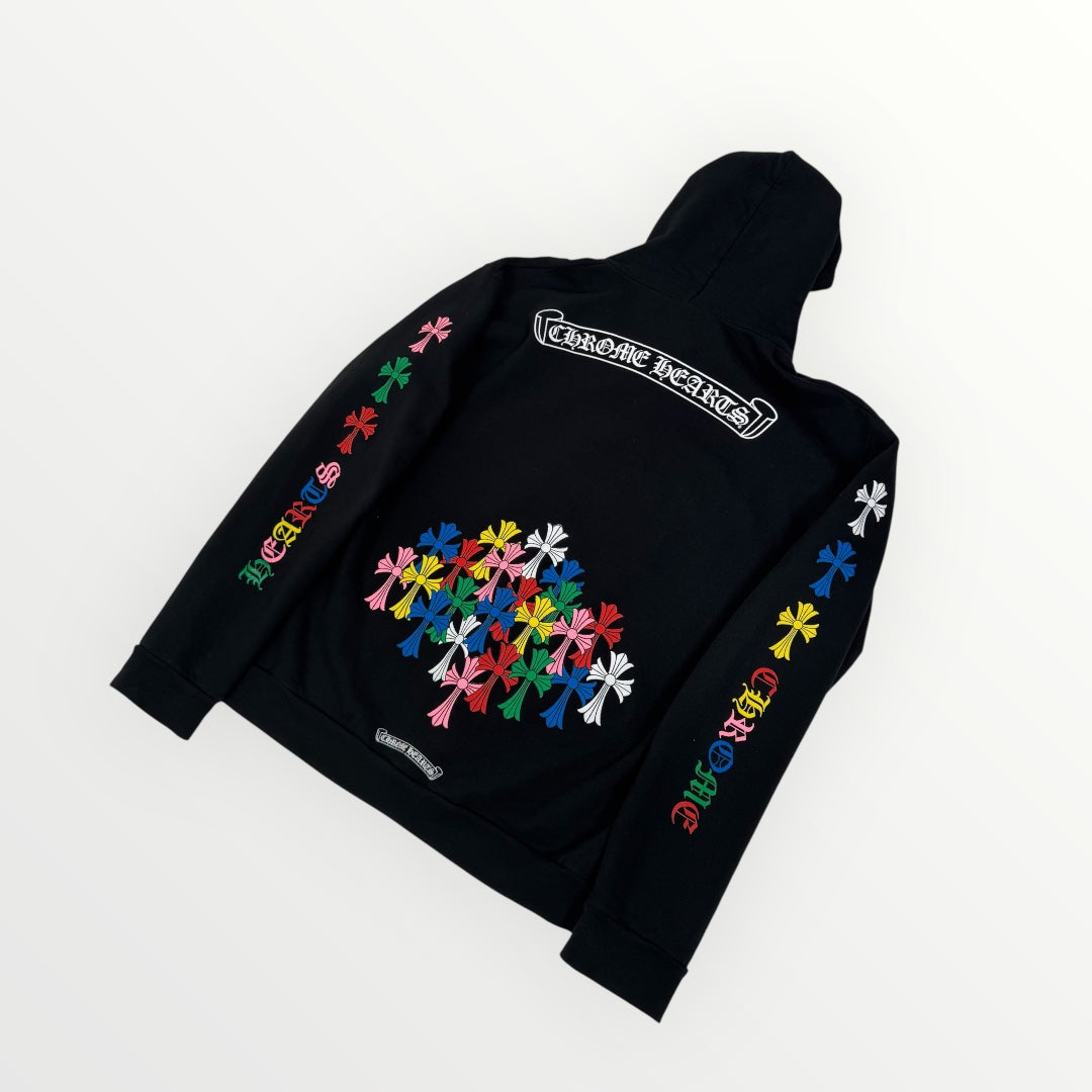Chrome Hearts Multi Color Cross Zip-Hoodie