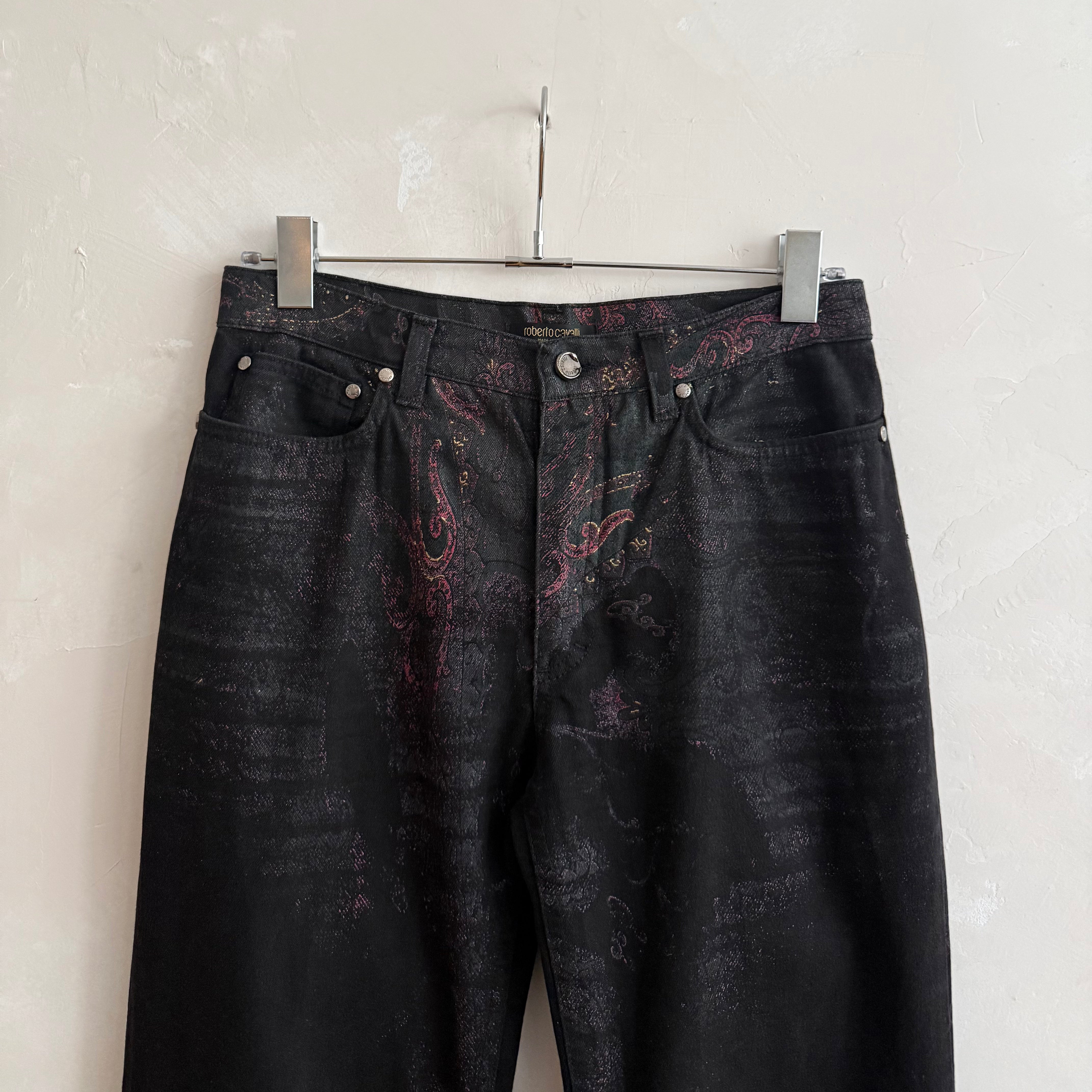 Roberto Cavalli Paisley Pattern Jeans 2000s