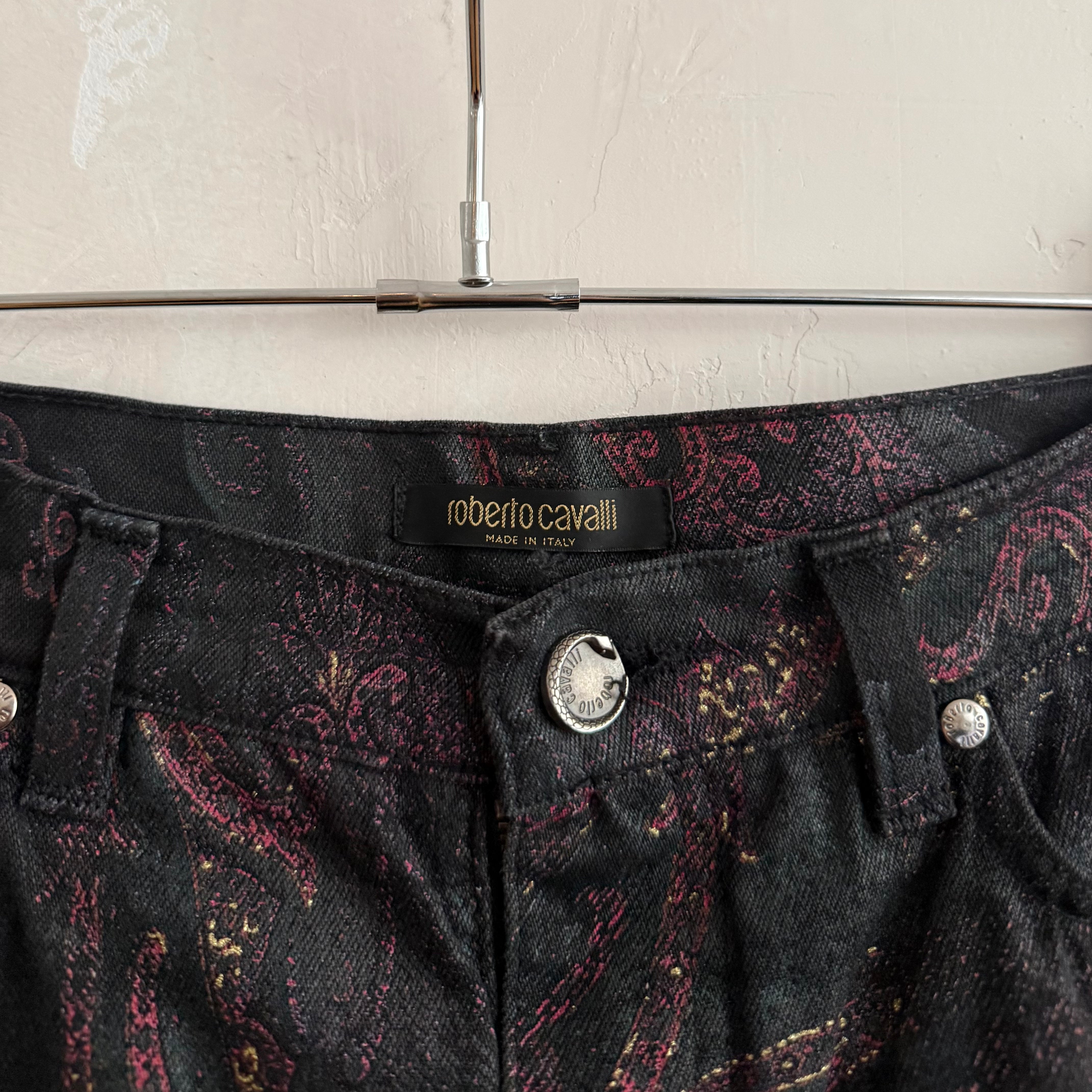 Roberto Cavalli Paisley Pattern Jeans 2000s
