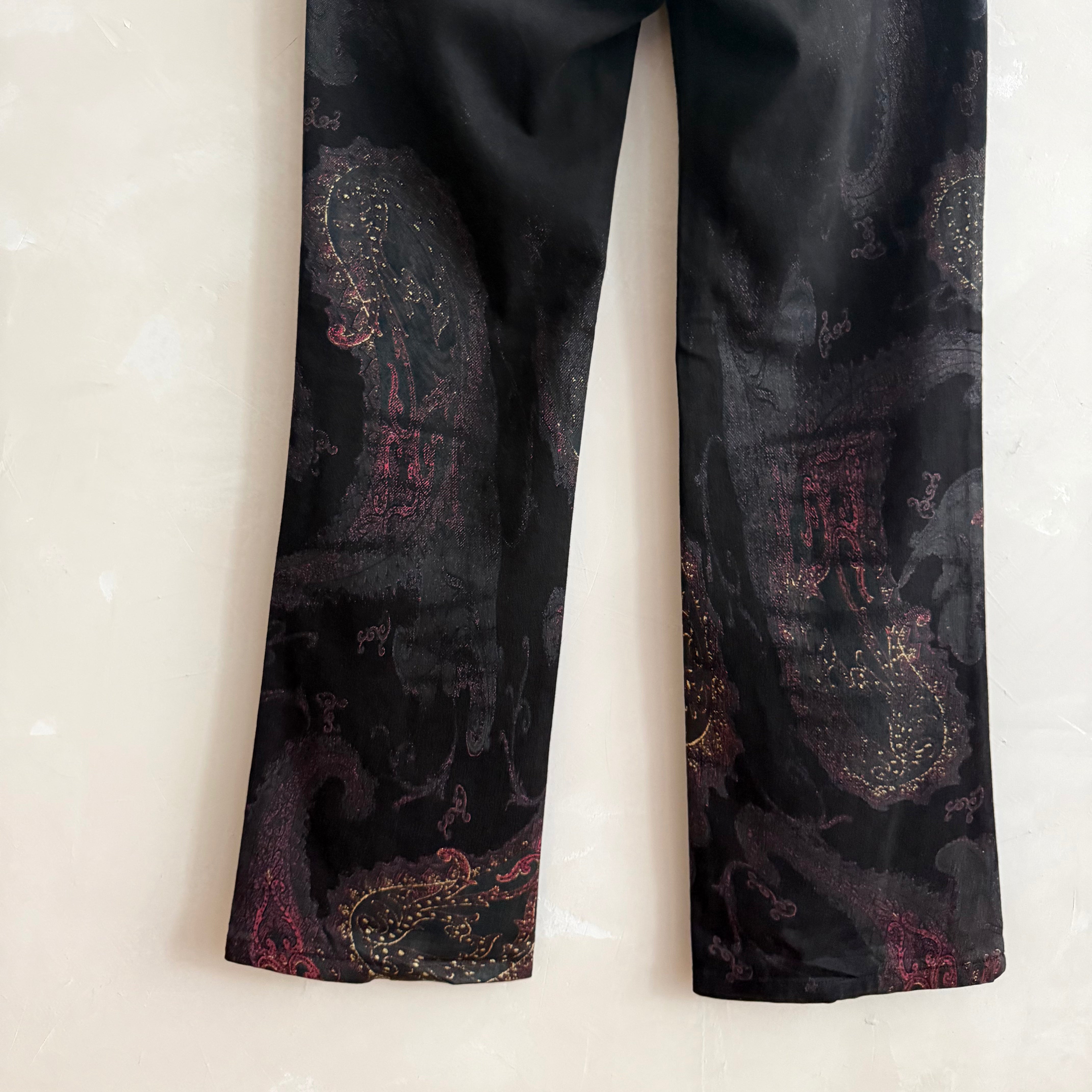 Roberto Cavalli Paisley Pattern Jeans 2000s