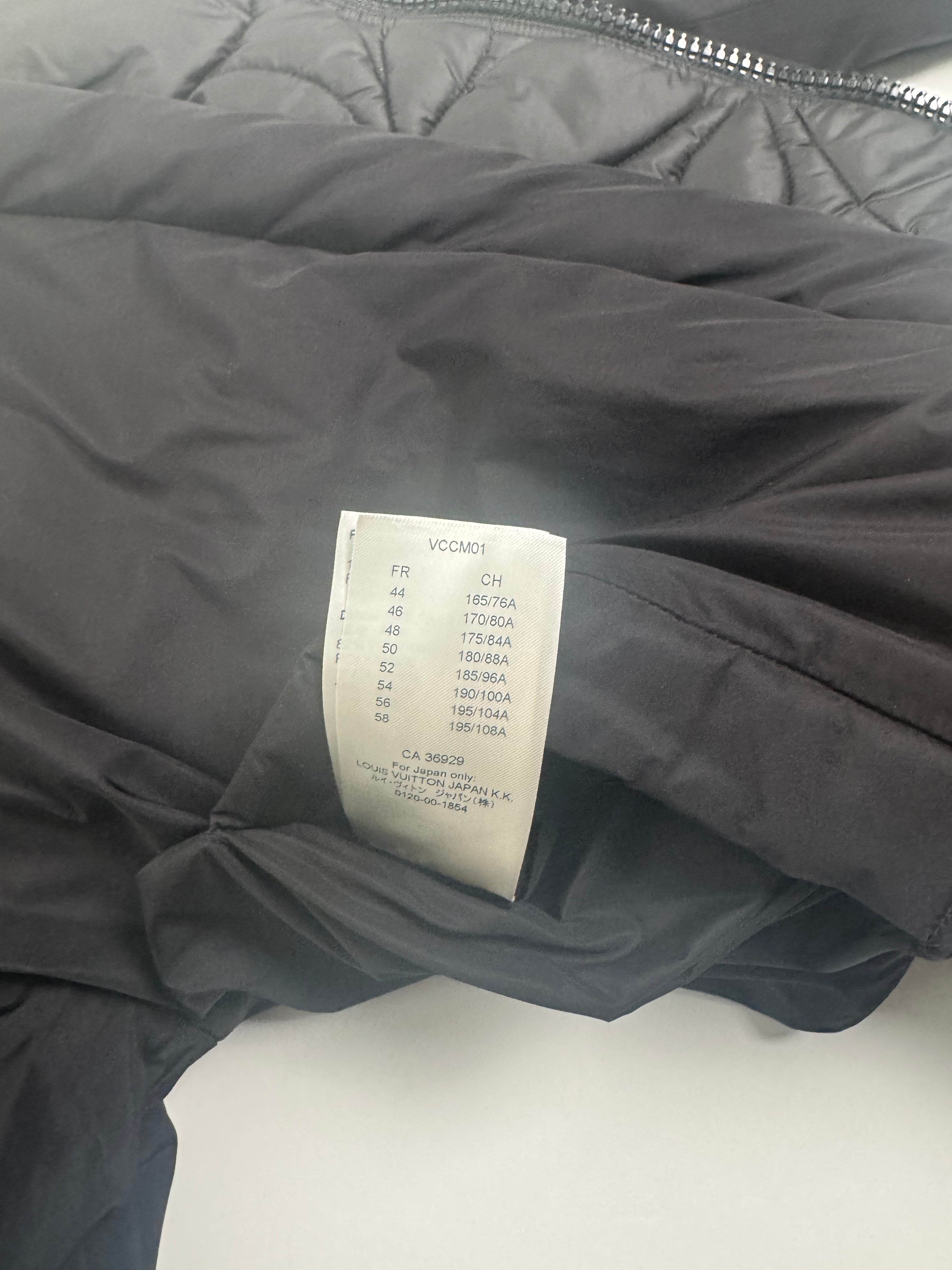 Louis Vuitton Black Flower Monogram Reversible Puffer Jacket
